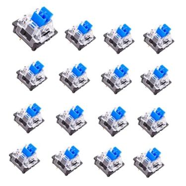 Imagem de OUTEMU Blue Switches, pacote com 108 interruptores táteis/RGB/à prova de poeira para teclado mecânico - compatível com interruptores Cherry MX