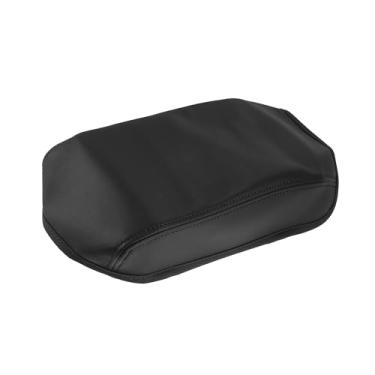 Imagem de Hihaha Capa protetora de couro de microfibra para apoio de braço automotivo para Honda Civic 2012 2013 2014 2015 couro preto com material durável de costura preta