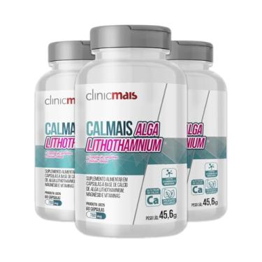 Imagem de Kit 3 Calmais Alga Lithothamnium ClinicMais 60 Cápsulas
