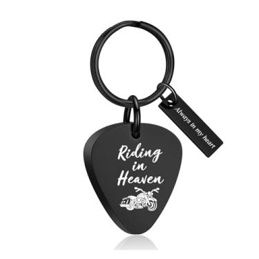 Imagem de zeqingjw Colar de urna para cinzas, pingente de urna de cremação de motocicleta, montando no céu, memorial de cinzas, joia de cremação para homens e mulheres, Aço inoxidável, Sem Pedra Preciosa