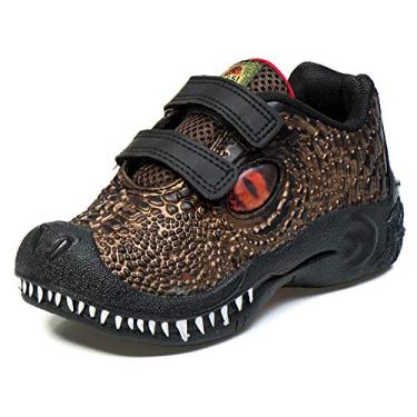 Imagem de Tênis Dinossauro Infantil Masculino DS114VBR - AS103 Cor:Preto-Café;Tamanho:30