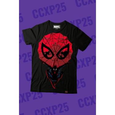 Imagem de Camiseta Marvel Homem Aranha Máscara - Piticas, G3, Preto, Unissex