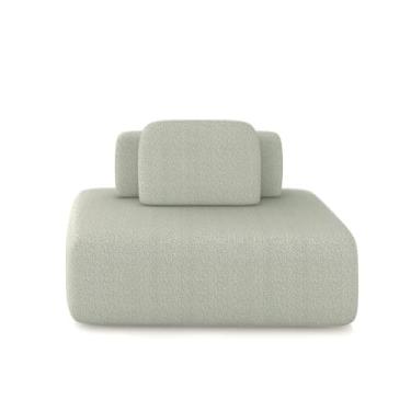 Imagem de Sofá Ilha Sala de Estar Modulado Dakota 142cm Encosto Almofada Solta Bouclê OffWhite G33 - Gran Belo