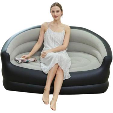 Imagem de Sofá Inflável Com Bomba de Ar, Poltrona Inflável, Multifuncional, Móveis Infláveis, Sofá Inflável Portátil Para Acampamento, Casa, Quintal, Cadeira