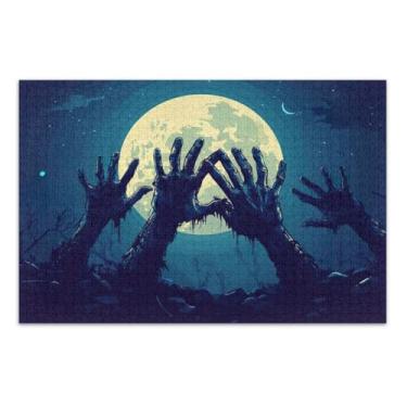Imagem de Quebra-cabeças Zombie Hands Emerging from Ground 1000 peças para adultos, jogos de quebra-cabeça para adultos, jogos de quebra-cabeça