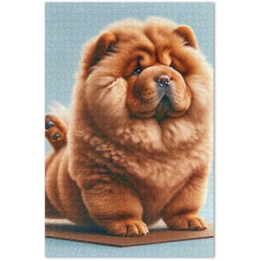 Imagem de Quebra-cabeça de cachorro para adultos, 1000 peças, divertido, duro, duro, pintura, 29,5 x 19,7 polegadas