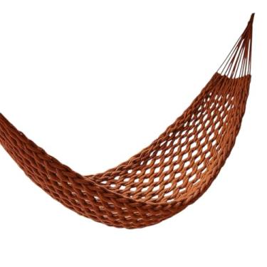 Imagem de Rede De Dormir Casal Descanso Trançada Em Algodão (Rede Trançada Terracota)