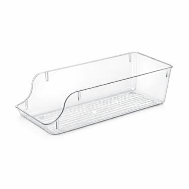 Imagem de Organizador de latas transparente tamanho P para geladeira e despensa em polipropileno