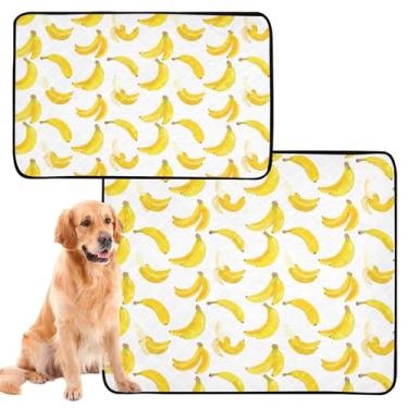 Imagem de TSENQUE Almofada reutilizável de banana amarela para gatos brancos para animais de estimação laváveis para animais de estimação, tapete de cercadinho à prova de vazamento para cães, pequeno x pacote