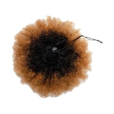 Imagem de Coque Afro De 8 Polegadas Com Cabelo Cacheado Kinky, Rabo De Cavalo Co