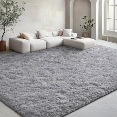 Imagem de EVOIONOS Tapete lavável para sala de estar, tapete felpudo fofo para quarto, tapete antiderrapante de pelúcia ultra macio para piso interno, cabeceira, berçário, quarto de crianças, meninas, decoração