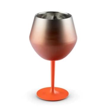 Imagem de Taça Térmica Inox 2 em 1, 400ml, Copo ou Taça com Haste Removível, Isolamento a Vácuo, Elegante (LARANJA)
