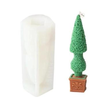 Imagem de Molde De Silicone Em Forma De Árvore De Natal Para Velas Estrela Cedro