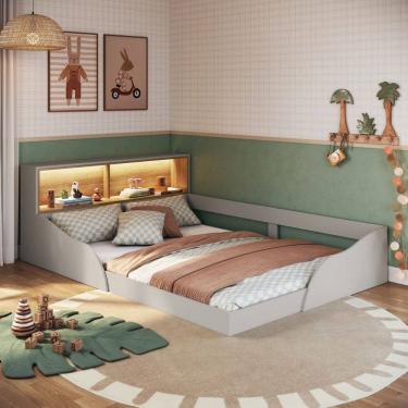 Imagem de Cama Infantil Montessoriana com LED Casal Lille Art in Moveis