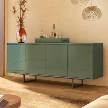 Imagem de Aparador Buffet 4 Portas com Pes de Metal Serra do Mar Artely
