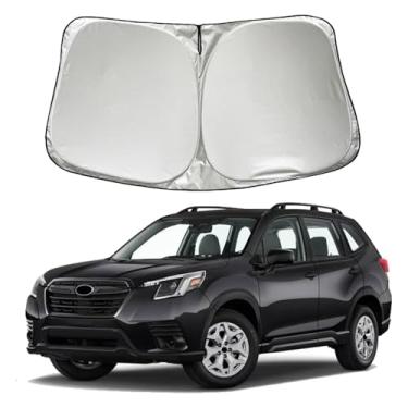 Imagem de SZYUCHEN Para-brisa de carro para-sol compatível com Subaru Forester 2026 2025 2024 2023-2019 Crossover Base Premium Sport Limited Acessórios, viseira de proteção solar de janela frontal de carro