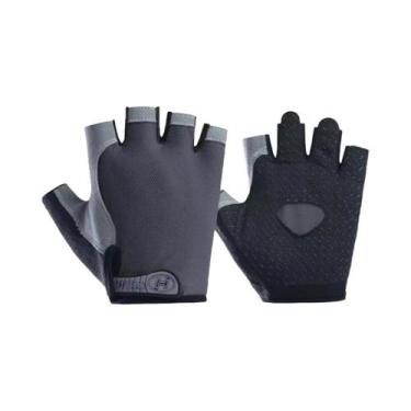 Imagem de Luvas De Academia Unissex Antiderrapantes Sem Dedos Para Levantamento 