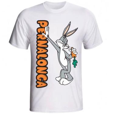 Imagem de Camiseta  Pernalonga fornecedor M&M Presentes Personalizados, Branco, 