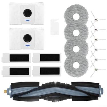Imagem de Peças de reposição para aspirador de pó robô DEEBOT T20 - 1 escova principal, 6 escovas laterais, 4 panos de esfregão, 2 sacos de pó, 4 filtros, 1 escova de limpeza