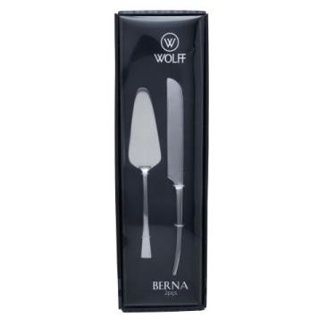 Imagem de Conjunto Berna de 2 Peças para Bolo em Aço Inox - Wolff