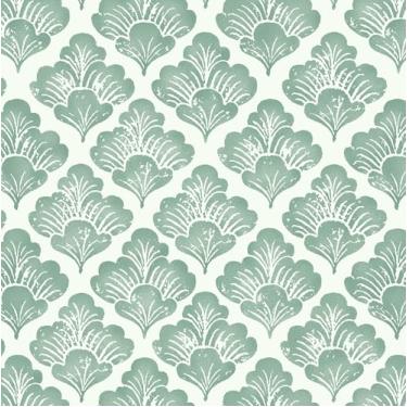 Imagem de HeloHo Papel de parede floral descasque e cole papel de parede autoadesivo verde removível papel de contato decorativo para sala de estar banheiro decoração vinil 44 x 299 cm
