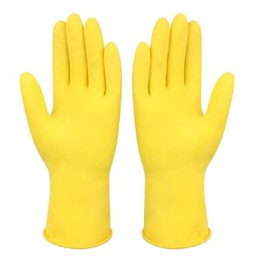 Imagem de Luvas Domésticas de Látex - slip para Lavagem Pratos na Cozinha Limpeza Pets Doméstica