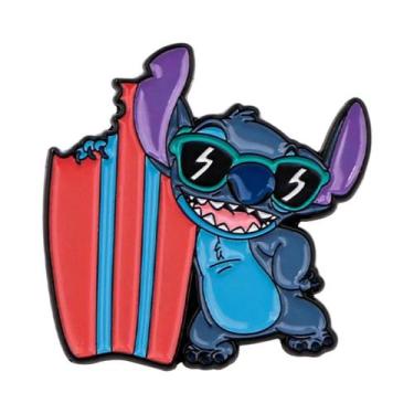 Imagem de Pin De Esmalte Kawaii Stitch Sereia Para Mochilas, Roupas, Joias, Pres