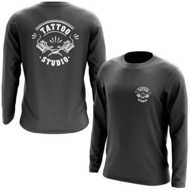 Imagem de Camiseta Manga Longa Tattoo - Estampa Norte, GG, Azul royal