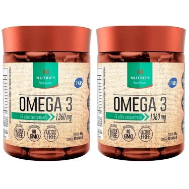 Imagem de Kit 2x Ômega 3 (1360mg) - Nutrify - 60 cápsulas-Unissex