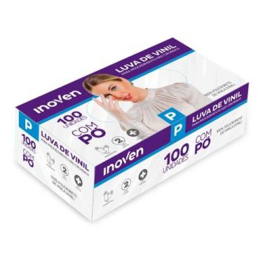 Imagem de Luvas Vinil Profissional Descartavel - Com Po 100 Un - P M G Unidades 