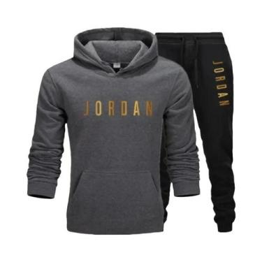 Imagem de Conjunto De Moletom Masculino De Lã Com Capuz Para Primavera, Casual, 