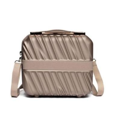 Imagem de Frasqueira Viagem Yins Rígida ABS Pequena Dourado-Unissex