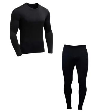 Imagem de Kit Conjunto Térmico Flanelada DAGG Frio Intenso Unissex Calça + Blusa Gola Baixa-Unissex