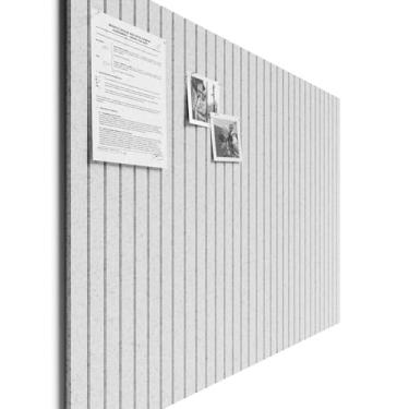 Imagem de Bumusty Quadro de avisos grande de feltro 122 cm x 91 cm Alternativo para quadro de cortiça - pacote com 12 com 70 abas adesivas removíveis seguras, quadros de cortiça para paredes, quadro de cortiça