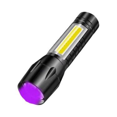 Imagem de Lanterna UV Mini USB Recarregável Com Zoom, Tocha Ultravioleta 365nm, 