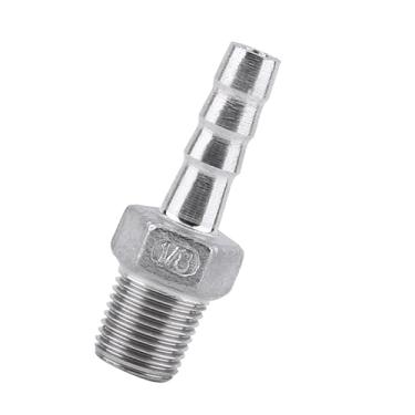 Imagem de Generic Conector de Cauda de Mangueira Farpada de Aço Inoxidável para Encanamento de Tubulação de Ar/água, Encaixe de Rosca 304 SS 1/8 "~ 3/4" para Engenharia Química, Máquinas (1/8''*6mm)