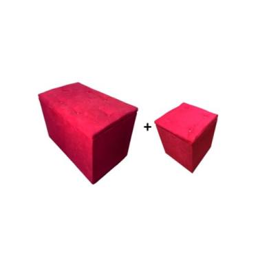 Imagem de Kit 2 Puff Báu Organizador Porta Brinquedos Decorativo - Mercadão dos 