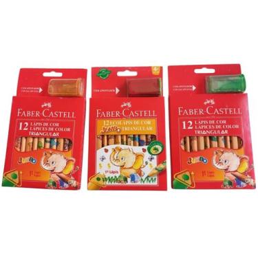 Imagem de Lápis de Cor 12 Cores Jumbo Triangular Faber-castell - FABER CASTELL