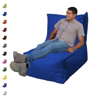 Imagem de Puff poltrona material sintético cheio almofadão gigante - Mecadão dos
