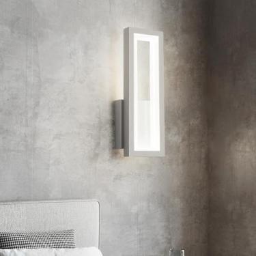 Imagem de GZZBMY Lâmpadas de Parede LED Moderna Minimalista Iluminação de Parede Interior com Interruptor de Toque Metal Acrílico Lâmpada de Parede Decorativa para Sala de Estar Quarto Corredor Escada (Luz