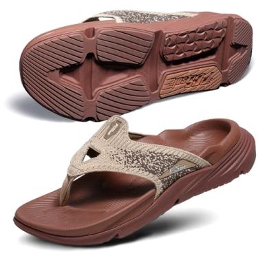 Imagem de PCSsole Sandálias masculinas para fascite plantar – chinelos com suporte de arco alto c...