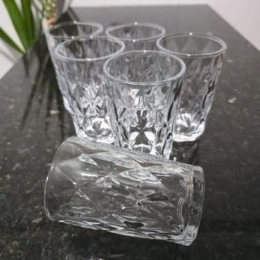 Imagem de Conjunto de Copos de Vidro Cristal Diamond 350ml ENVIO IMEDIATO - LYOR