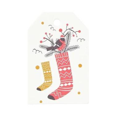 Imagem de Etiquetas De Presente DIY De Natal Em Papel Kraft 100 Peças, Etiquetas