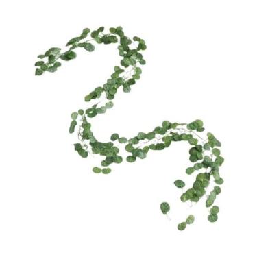 Imagem de Guirlanda Artificial De Natal De 210cm Com Folhas De Seda Verde Para D