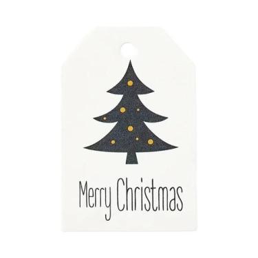 Imagem de Etiquetas De Presente DIY De Natal Em Papel Kraft 100 Peças, Etiquetas