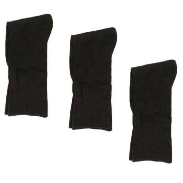 Imagem de Kit 3 pares de meias social anyl lupo - 6002, Preto, 37/44