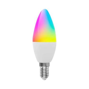 Imagem de Lâmpada LED RGB Dimerizável Tuya Smart WiFi E14 Tipo Vela 5W 7W 9W 220