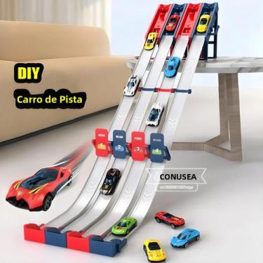 Imagem de Carrinho De Corrida Infantil Com Catapulta, Brinquedo De Pista, Carro 