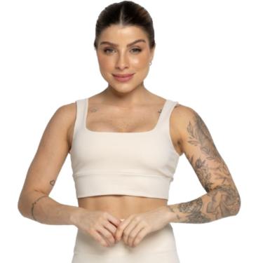 Imagem de Top Smart Alça Grossa Serra e Mar Alta Compressão Sem Bojo Treino Musculação Moda Fitne...