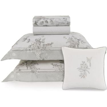 Imagem de Jogo de Cama Karsten Brenda 200 Fios 5 Peças Queen Branco